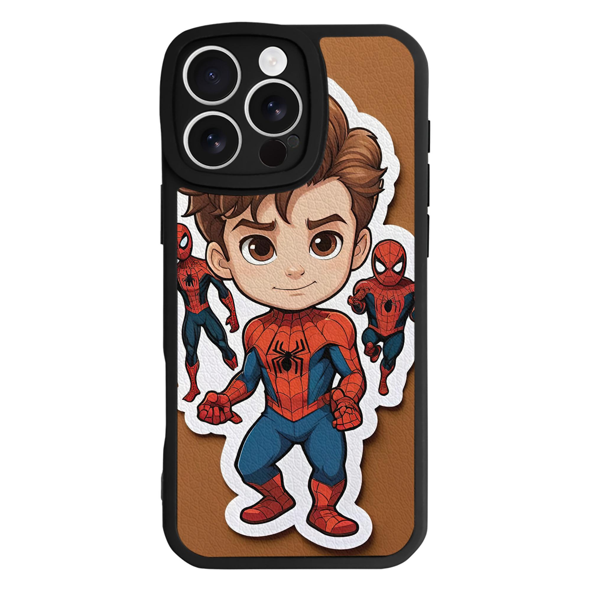 Spider Man スパイダーマン 【iPhone 16シリーズ対応】シリコンスマホケース（レザー調） 材質：シリコン